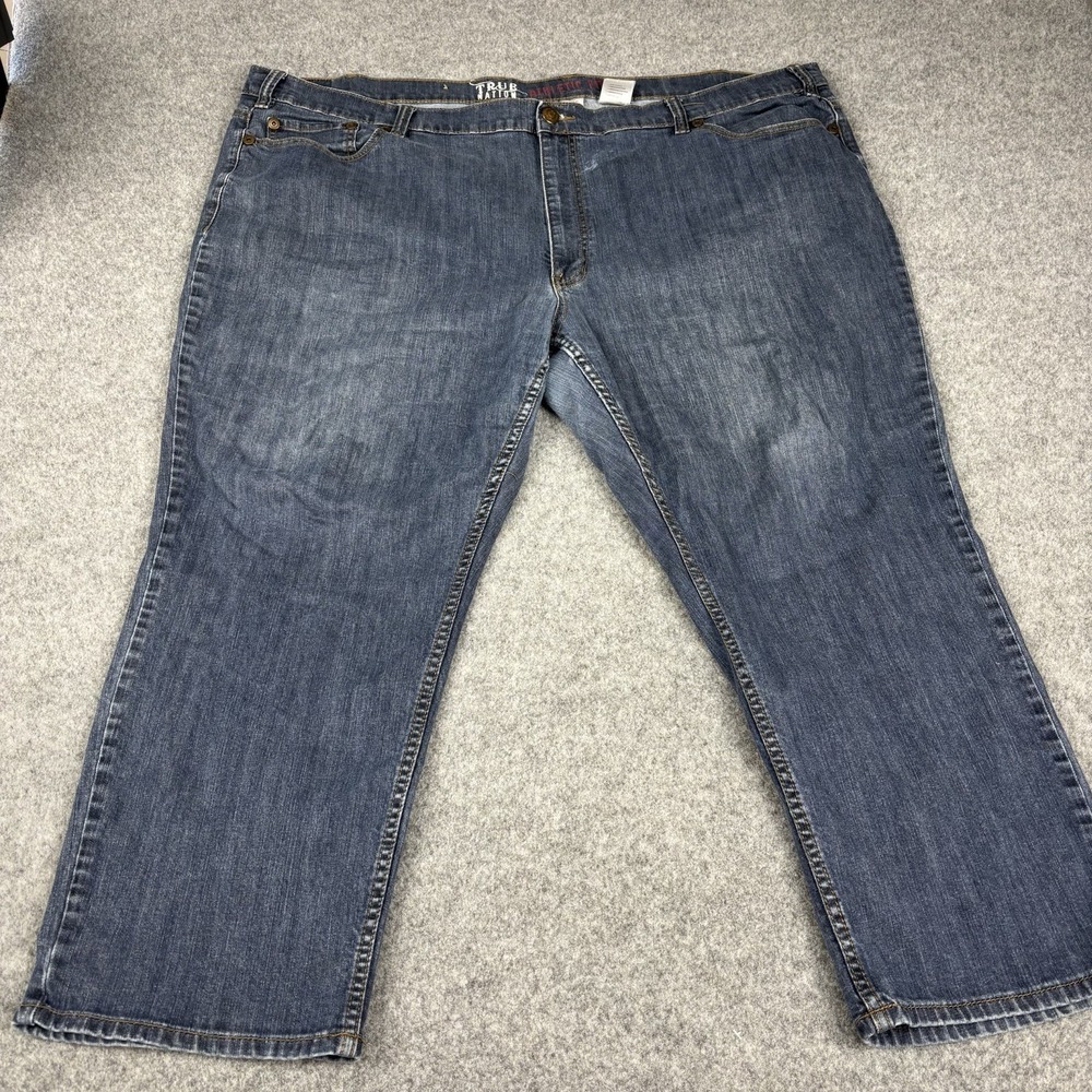 True Nation Athletic‎ Fit Jeans Mens 55x28 Dark Wash Straight Leg Y2K Blue Denim